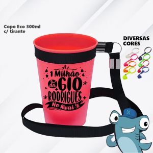 Copo eco 300ml + Tirante + silicone