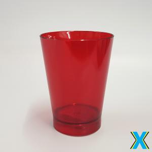 Copo Rubizinho Vermelho Transparente acrilico     