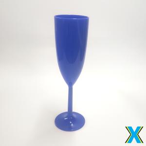 Taça Champagne Azul Leitoso Acrílico     