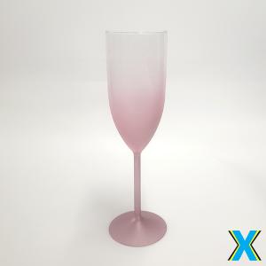 Taça Champagne Degradê Rosê Acrílico     