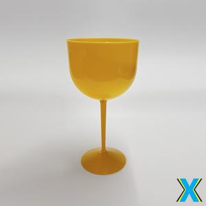 Taça Gin Amarelo Leitoso Acrílico     