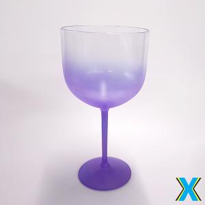 Taça Gin Degradê Base Roxo Acrílico     