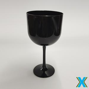 Taça Gin Preto Leitoso Acrílico     