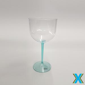 Taça Gin Transparente Base Tiffany Acrílico     